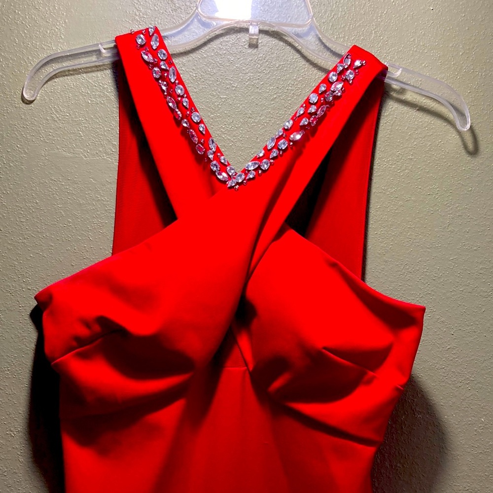 Red cocktail dress
